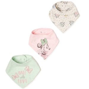 M- Disney 3-Pack Minnie Mouse Scarf girls bandana Bibs feeding drool mealti…